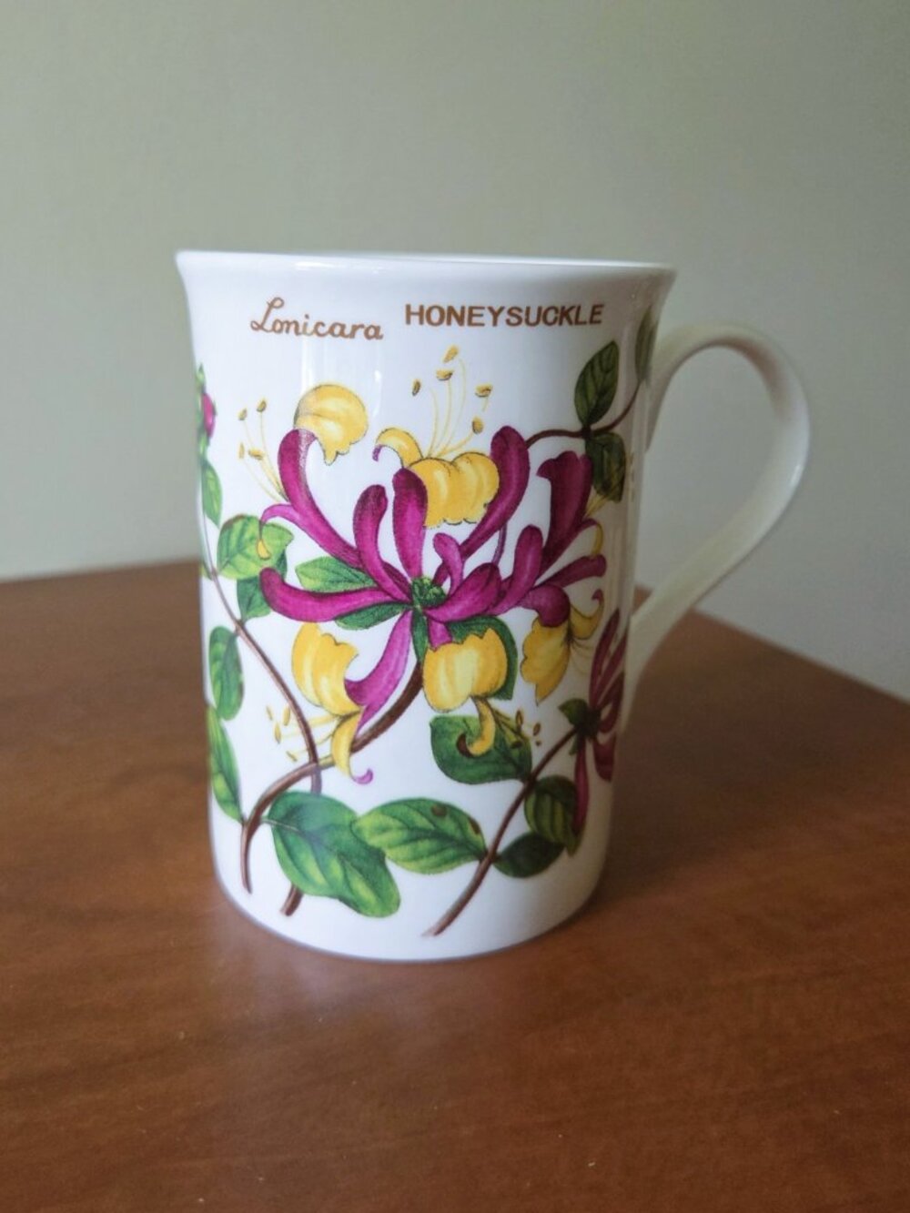 🪷 Crown Trent UK Fine Bone China Cut Mug Honey Suckle Lonicara UK Limited